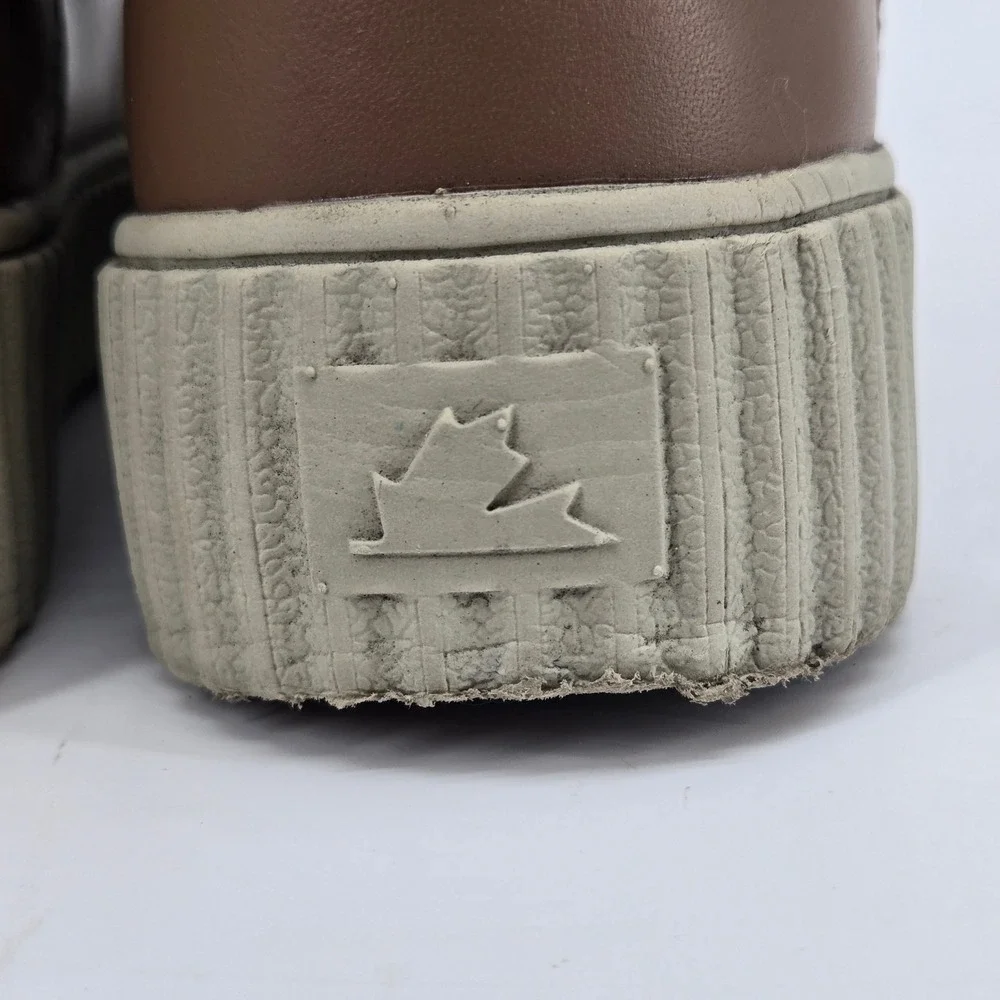 Pajar‎ Canada Janie 2.0 Waterproof Platform Shearling Boot Brown Sz 7 38